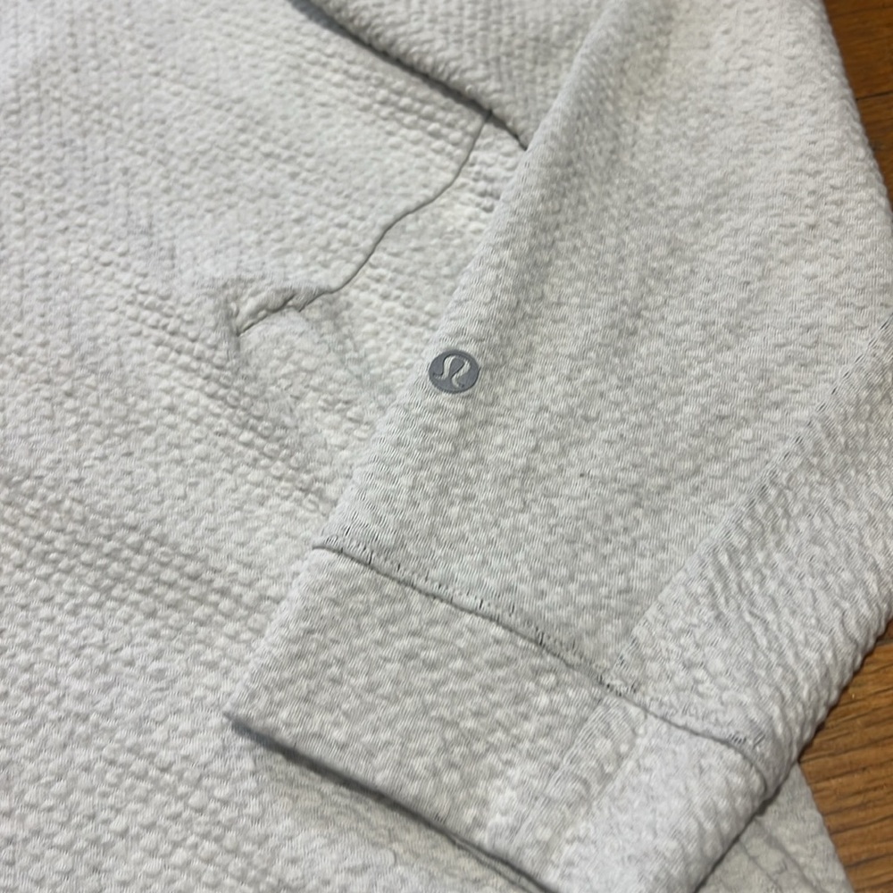 Lululemon At Ease Hoodie in Heathered Opal White, size XXL / 2XL - Picture 9 of 14